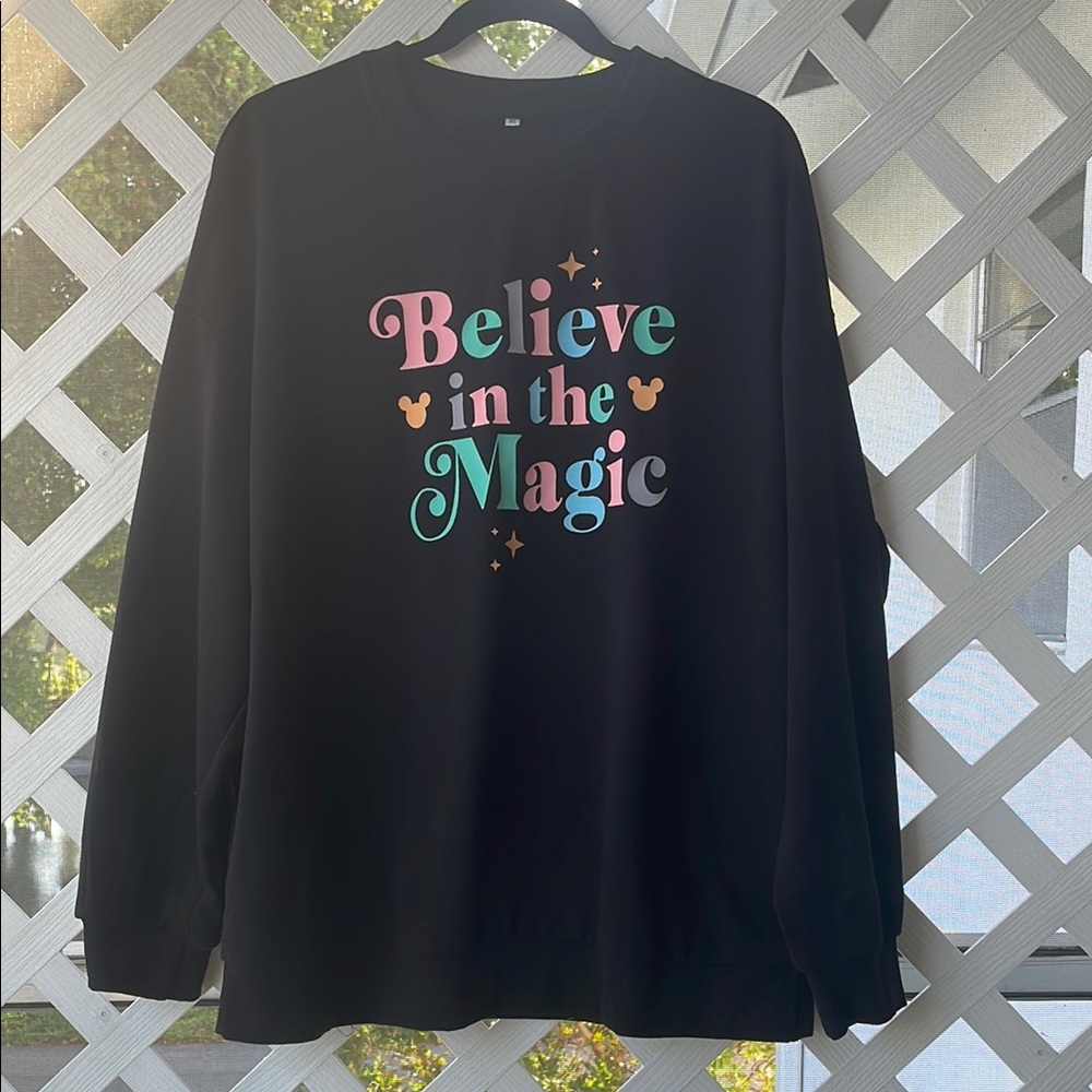 NWOT Disney-Inspired 'Believe in the Magic' Sweatshirt - Picture 2 of 10